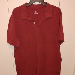 GAP Men’s Deep Red Short-Sleeve Polo